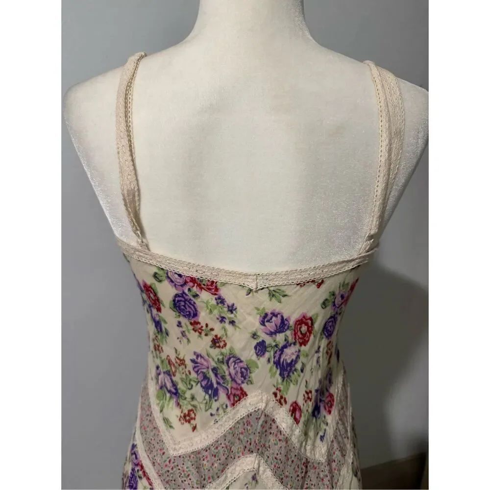 Free People intimately flower patch pattern lace fairy core dress SP - Picture 5 of 10